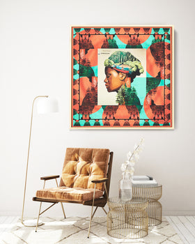 SILK ON CANVAS | BUENOS AIRES | FRAMED